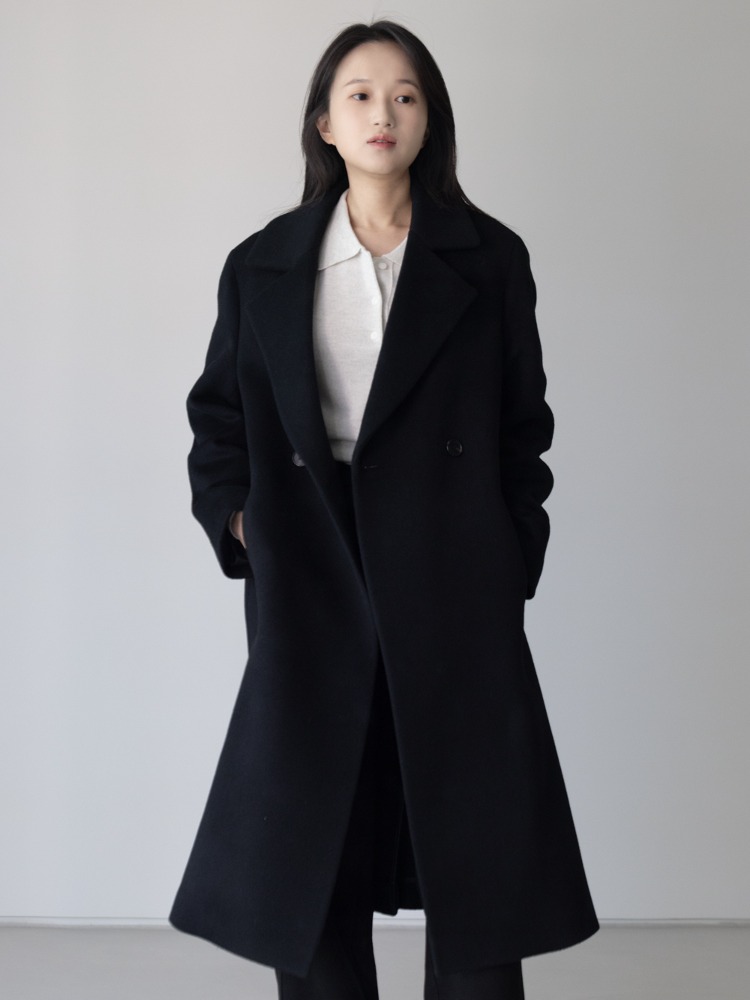 Sofia Cashmere Robe Coat 소피아 캐시미어 로브 코트 (블랙)